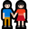 Man and Woman Holding Hands - Light emoji on Microsoft